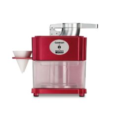 Cuisinart Snow Cone Machine - Makes 5 Icy Cones for Slushies & Frozen Drinks - Includes Reusable & Paper Cones, Red, SCM-10P1