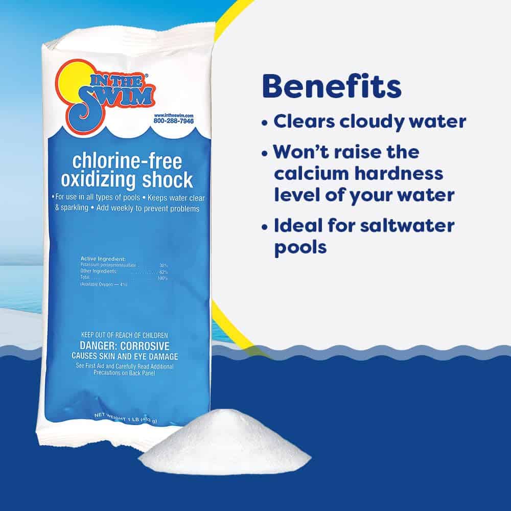 In The Swim - Chlorine - Free Pool Shock, 40lb Pail