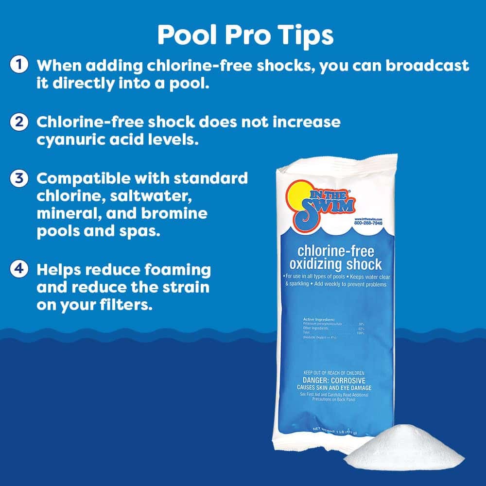 In The Swim - Chlorine - Free Pool Shock, 40lb Pail