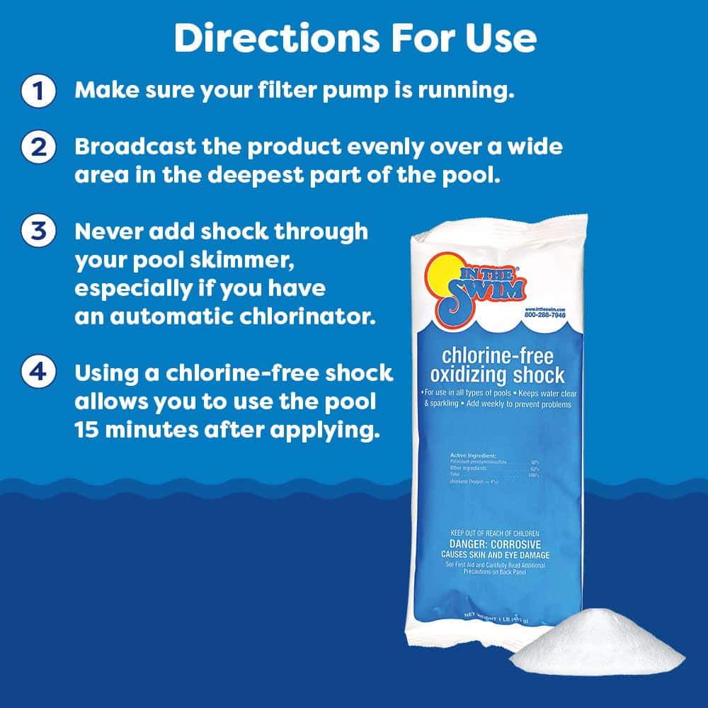 In The Swim - Chlorine - Free Pool Shock, 40lb Pail