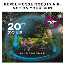 Thermacell Patio Shield Mosquito Repellent E-Series Rechargeable Repeller, Black 2Pack