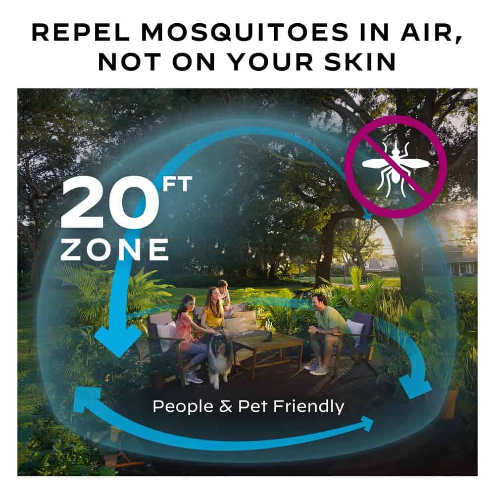 Thermacell Patio Shield Mosquito Repellent E-Series Rechargeable Repeller, Black 2Pack