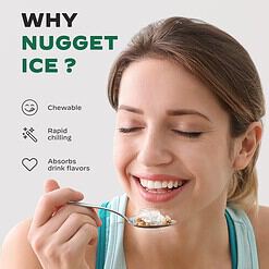 Silonn Nugget Ice Maker Countertop, Pebble Ice Maker with Soft Chewable Ice, Black