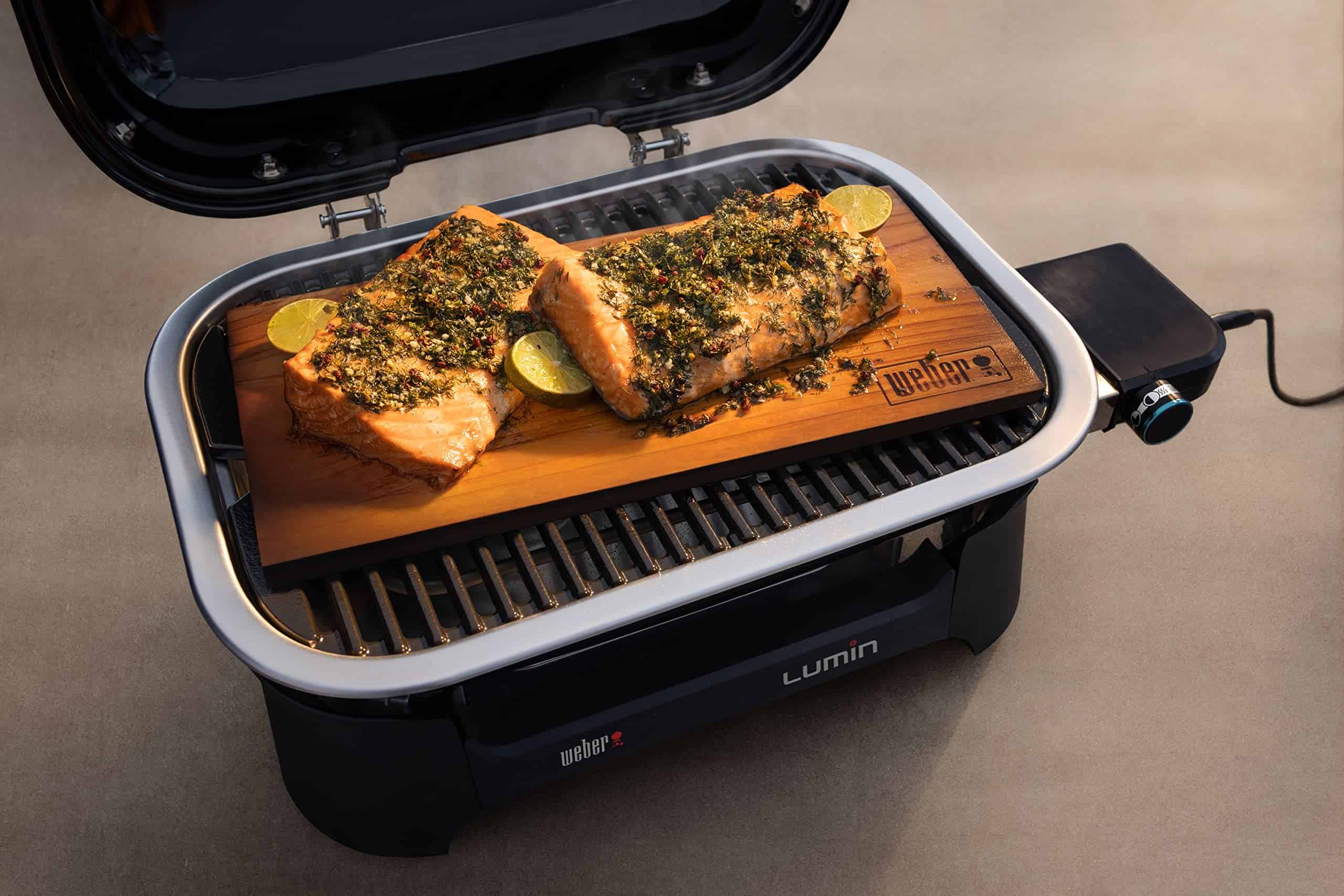 Weber Lumin Compact Outdoor Electric Barbecue Grill, Black