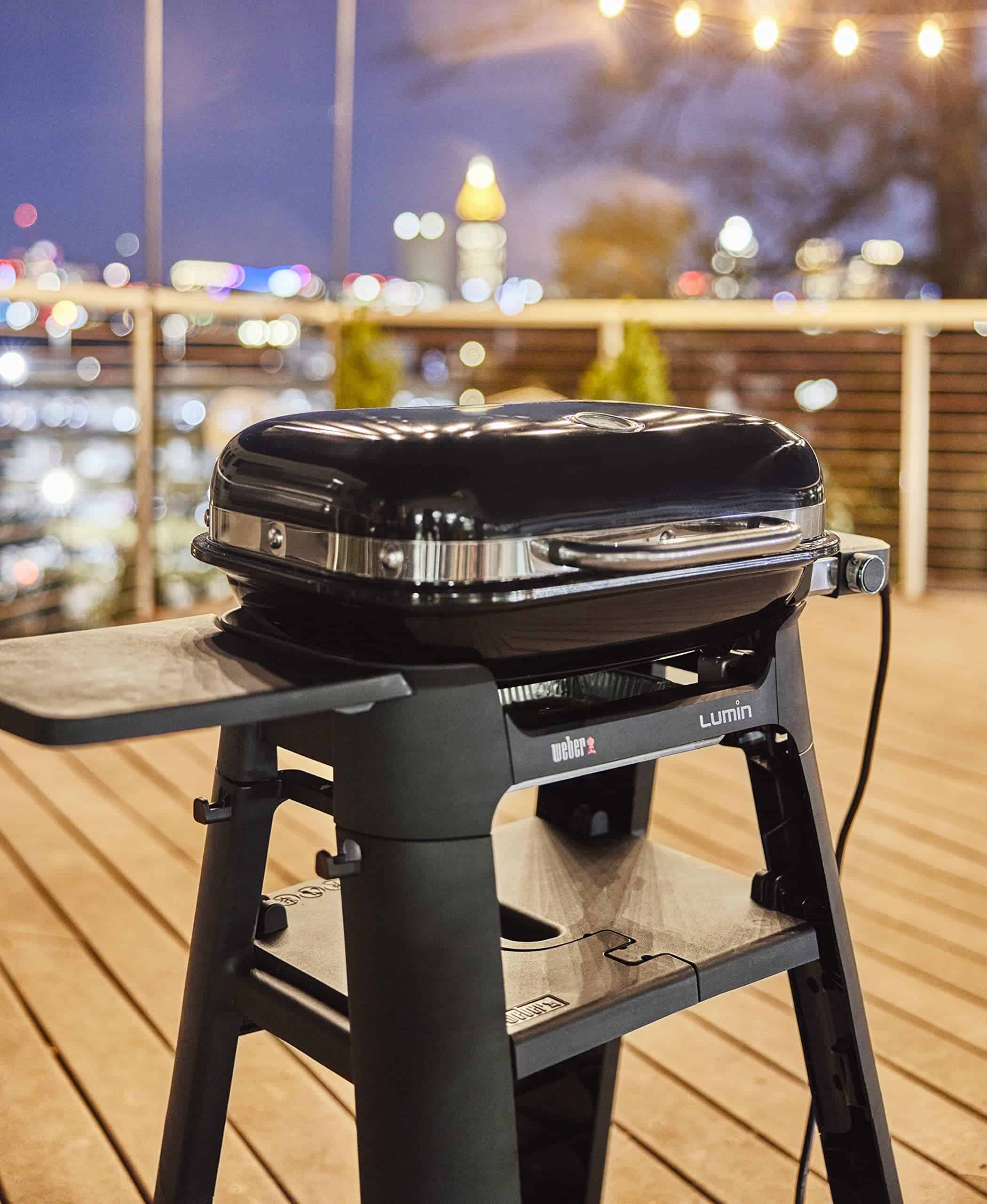 Weber Lumin Compact Outdoor Electric Barbecue Grill, Black