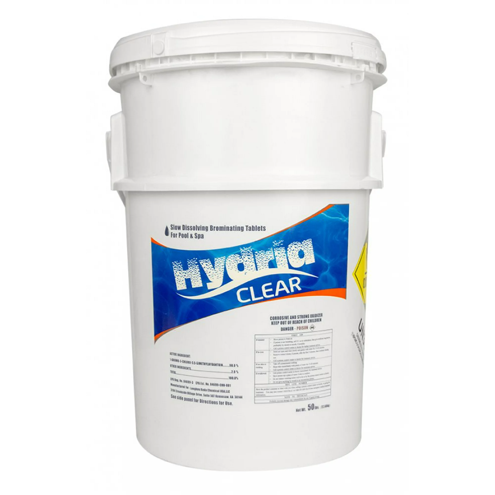 Hydria Clear 1" Swimming Pool & Spa Bromine Sanitizer Tablets - 50 lbs