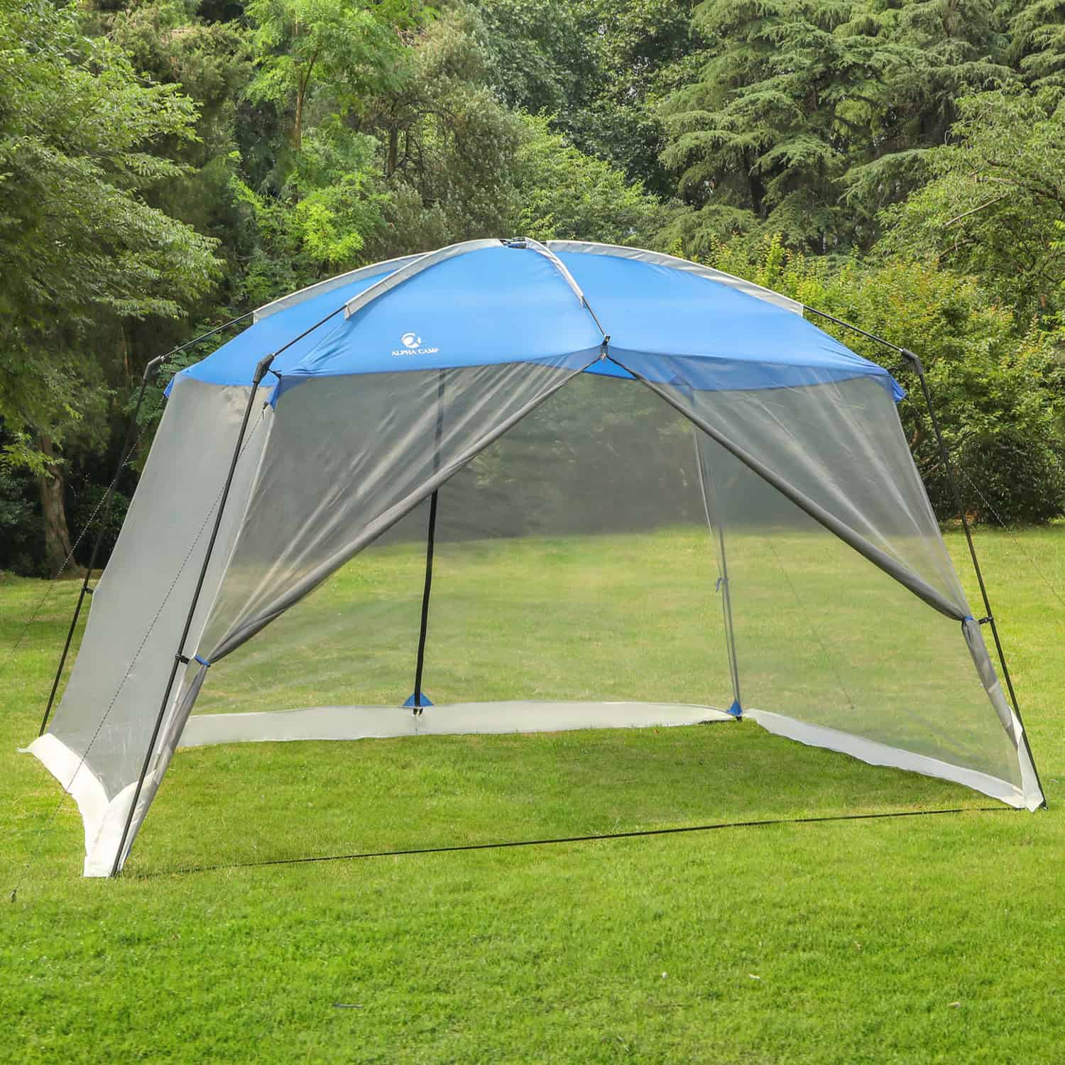 Alpha Camp 13' x 9' Screen House Canopy Sun Shade with One Room, Blue