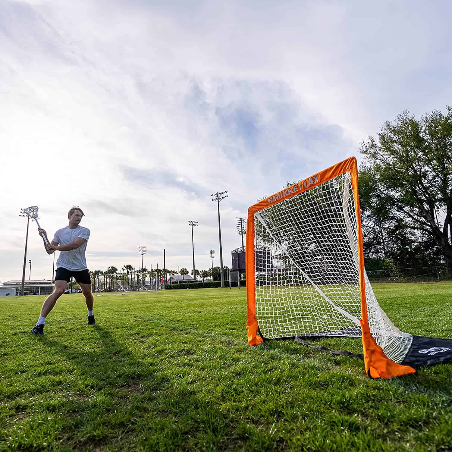 Rukket Sports SPDR Steel Portable Lacrosse Goal, Ultra Strong Pop up Lax Net (6ft x 6ft)