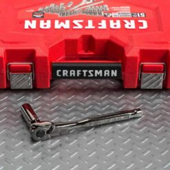 CRAFTSMAN 51-Piece Standard (SAE) and Metric Combination Gunmetal Chrome Mechanics Tool Set with Hard Case