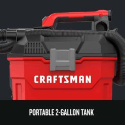 CRAFTSMAN V20 35-CFM 20-volt Max 2-Gallons Cordless Wet/Dry Shop Vacuum with Accessories Included (Bare Tool)
