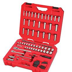CRAFTSMAN 105-Piece Standard (SAE) and Metric Combination Polished Chrome Mechanics Tool Set with Hard Case