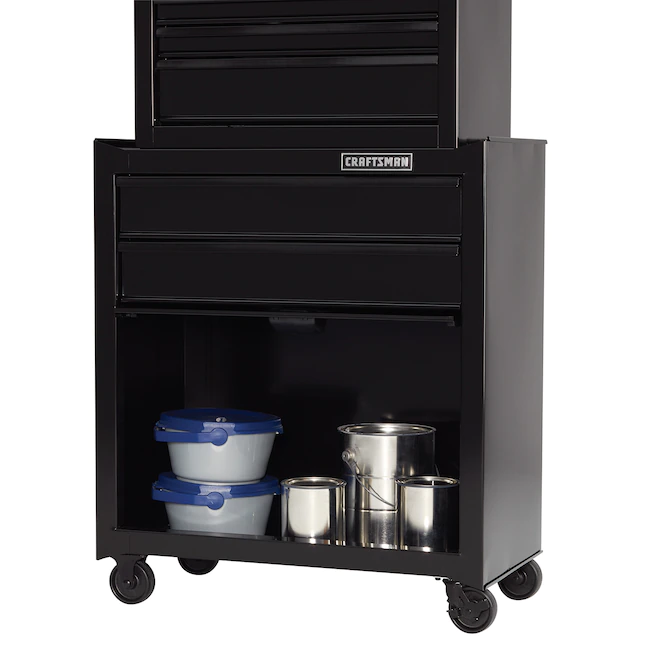 CRAFTSMAN CMST22653BK 1000 Series 26.5-in W x 44.25-in H 5 Ball-bearing Steel Tool Chest Combo (Black)