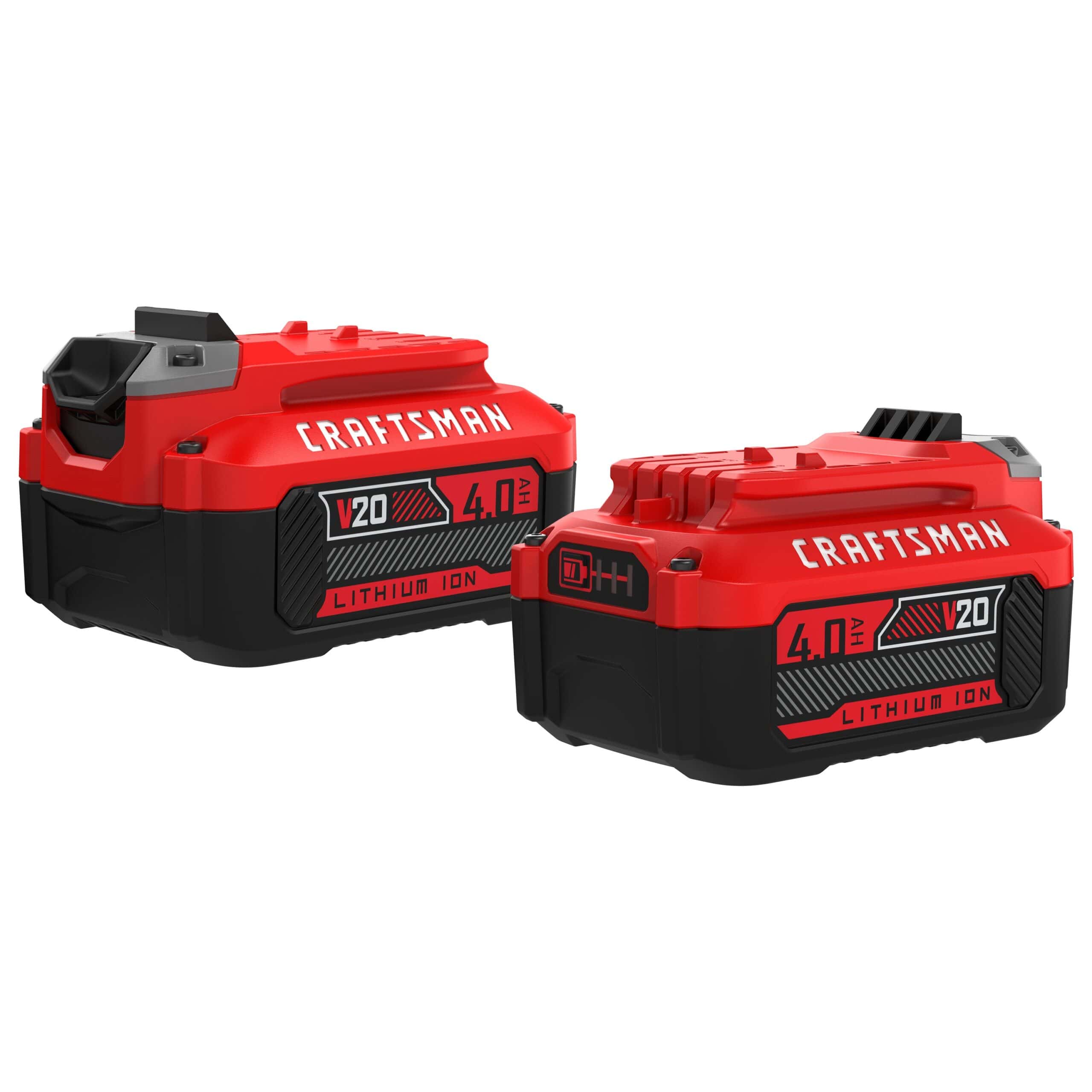 CRAFTSMAN V20 20-Volt 2-Pack 4 Amp-Hour; 4 Amp-Hour Lithium Power Tool Battery