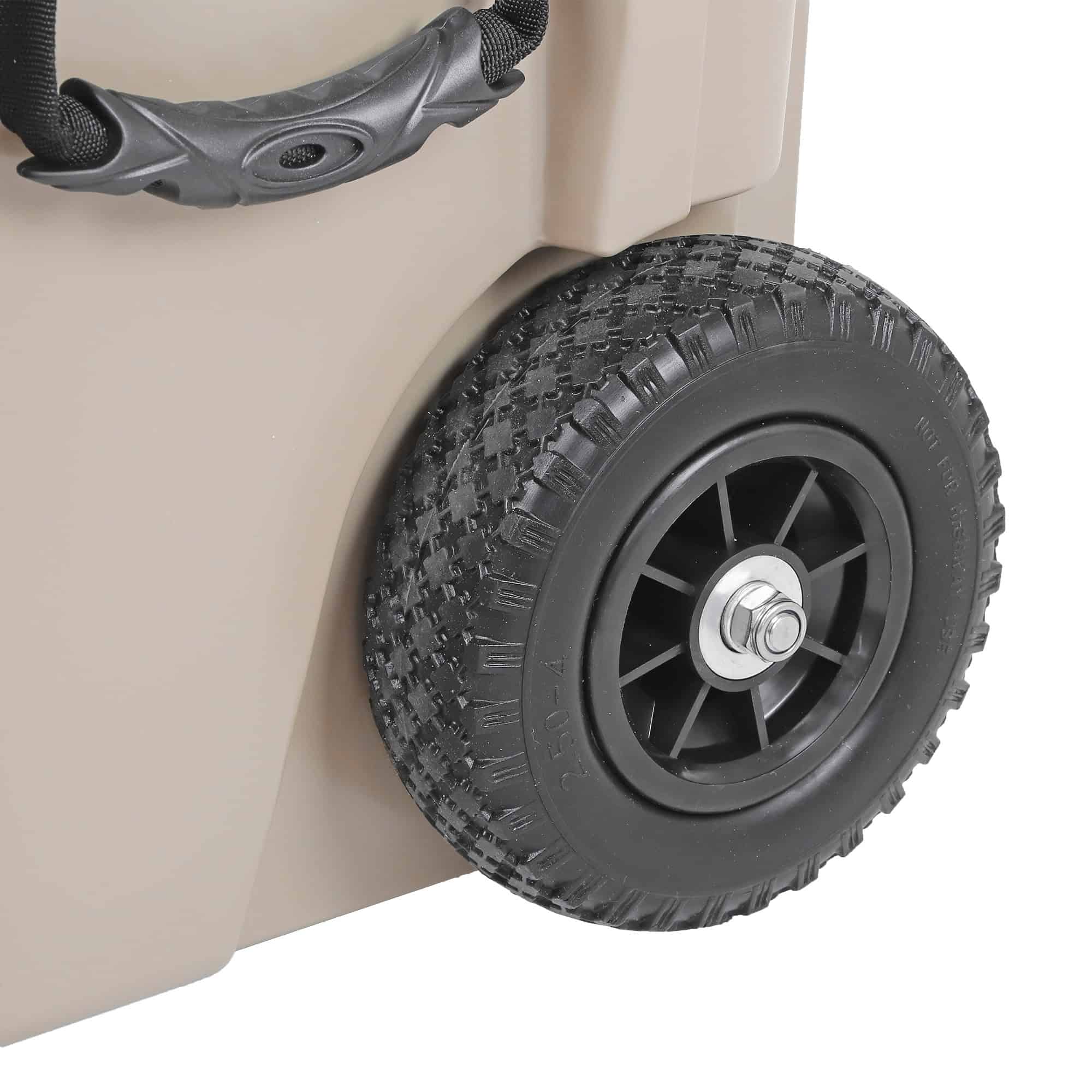 Xspec 45 Quart Towable Roto Molded Ice Chest Outdoor Camping Cooler with
