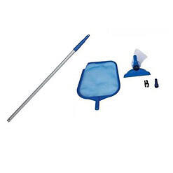 Intex 12' x 2.5' Round Pool w/ Filter Pump & Pool Cleaning Kit w/ Vacuum & Pole