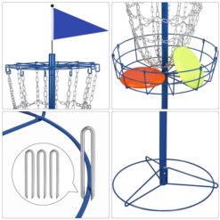 SmileMart 12-Chain Disc Golf Goal for Target Practice, Blue