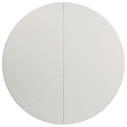 Flash Furniture Scarborough 5-Foot Round Bi-Fold White Plastic Folding Table with Carrying Handle