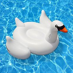 4-Pack Swimline Giant Inflatable Ride-On 75-Inch Swan Floats | 4 x 90621