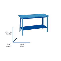 CRAFTSMAN CMST27200R 72-in W x 41.25-in H Red Wood Work Bench