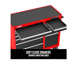 CRAFTSMAN CMST98273RB 2000 Series 52-in W x 37.5-in H 10-Drawer Steel Rolling Tool Cabinet (Red)