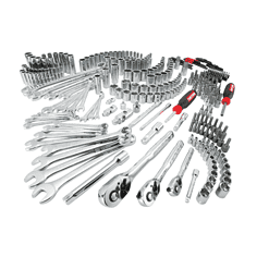CRAFTSMAN CMMT45938 308-Piece Standard (SAE) and Metric Combination Polished Chrome Mechanics Tool Set (1/4-in; 3/8-in)