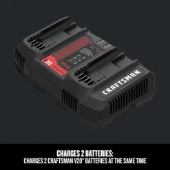 CRAFTSMAN 20V MAX Battery Charger, Dual Port, 2.0-Ah (CMCB124)