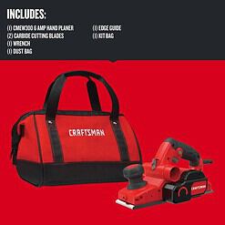 CRAFTSMAN 12.5-in W 6-Amp Handheld Planer