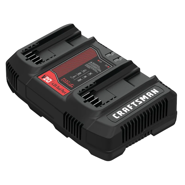 CRAFTSMAN 20V MAX Battery Charger, Dual Port, 2.0-Ah (CMCB124)
