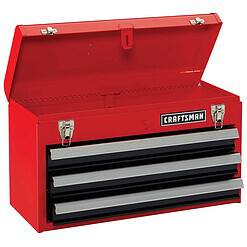 CRAFTSMAN Portable 20.5-in Ball-bearing 3-Drawer Red Steel Lockable Tool Box