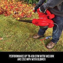 CRAFTSMAN 450-CFM 260-MPH Corded Electric Backpack Leaf Blower
