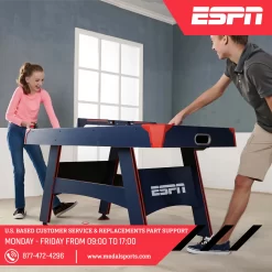 ESPN Air Powered Hockey Table with Overhead Electronic Scorer, 60" x 32" x 32"