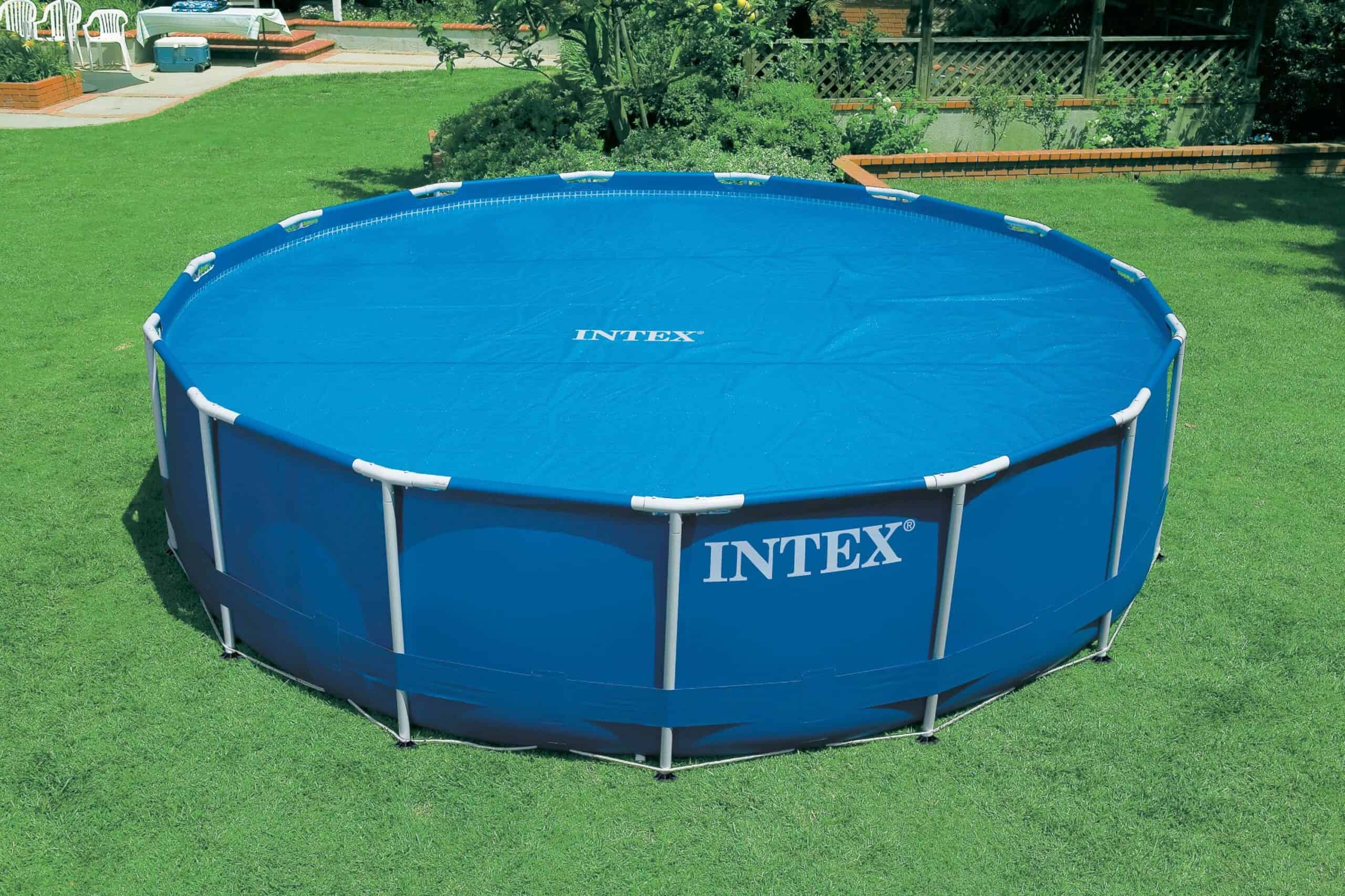 Intex 18 Foot Round Vinyl Solar Cover + 18 Foot UV Resistant Debris Cover