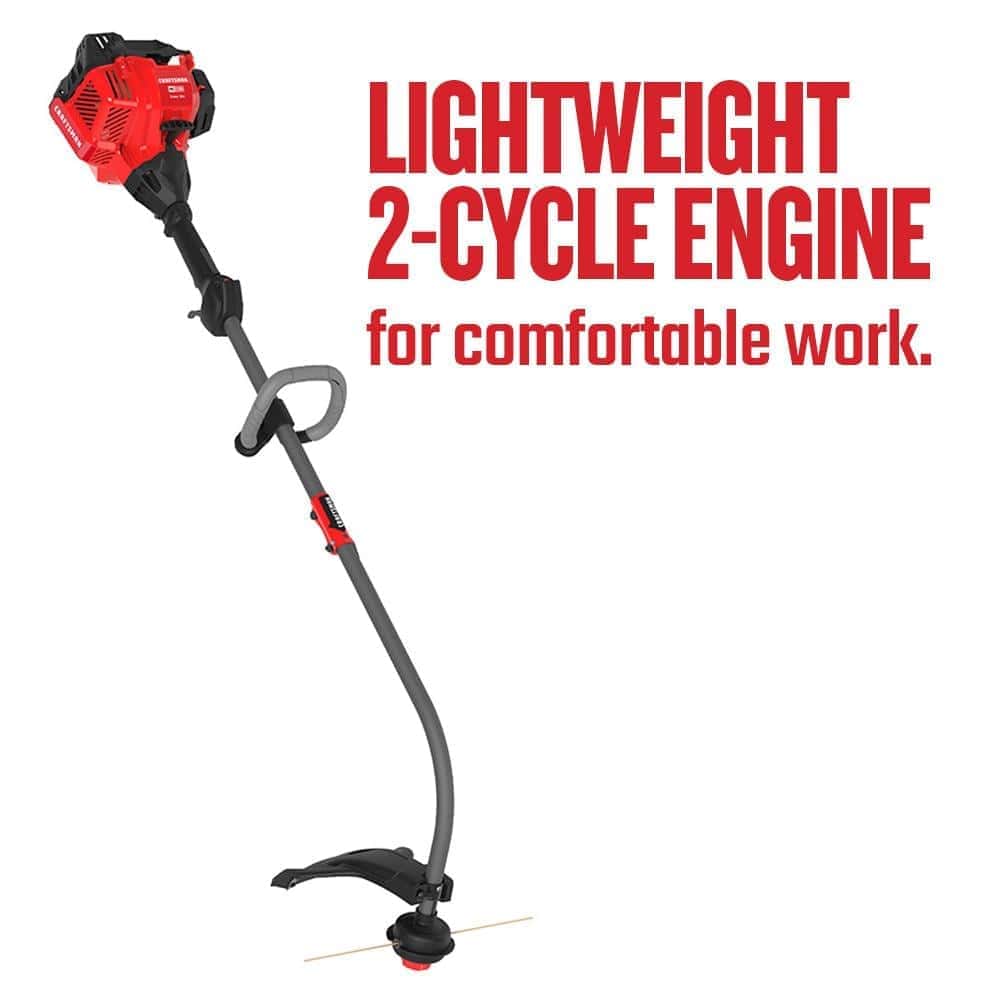 CRAFTSMAN WC2200 25-cc 2-cycle 17-in Curved Shaft Attachment Capable Gas String Trimmer