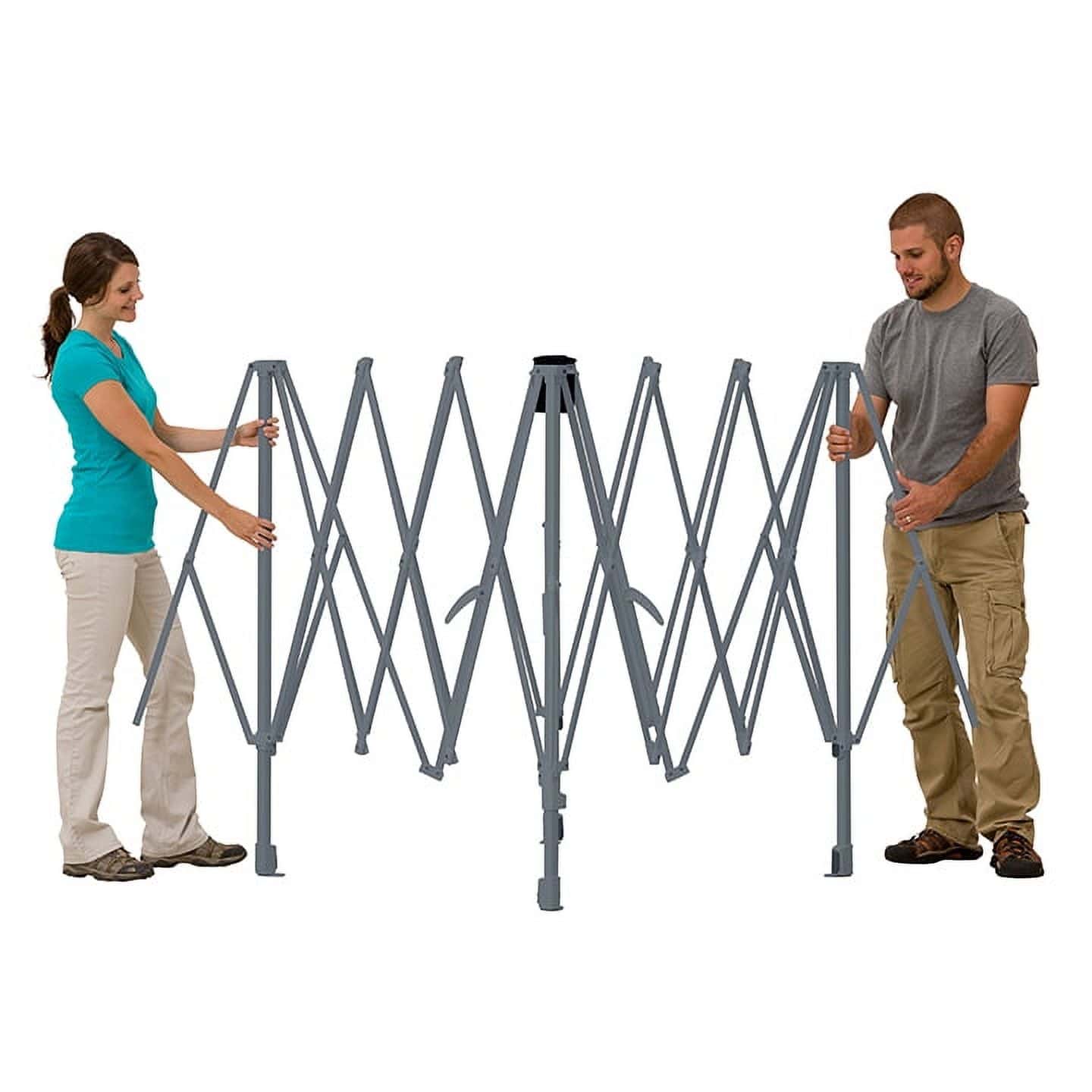 Ozark Trail 14' x 14' Instant Lighted Canopy for Camping - Blue, Gray