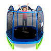Bounce Pro 7-Foot My First Trampoline Hexagon (Ages 3-10) for Kids, Blue/Green