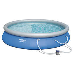 Bestway Fast Set- Round Above Ground Pool Set, 15 ft x 33 in