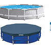 Intex 10ft x 10ft x 30in Pool w/ 10 Foot Round Pool Cover and Filter Cartridge