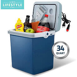 Lifestyle Electric Cooler & Portable Food Warmer for Car, 34-Qt Capacity