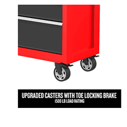 CRAFTSMAN CMST98273RB 2000 Series 52-in W x 37.5-in H 10-Drawer Steel Rolling Tool Cabinet (Red)