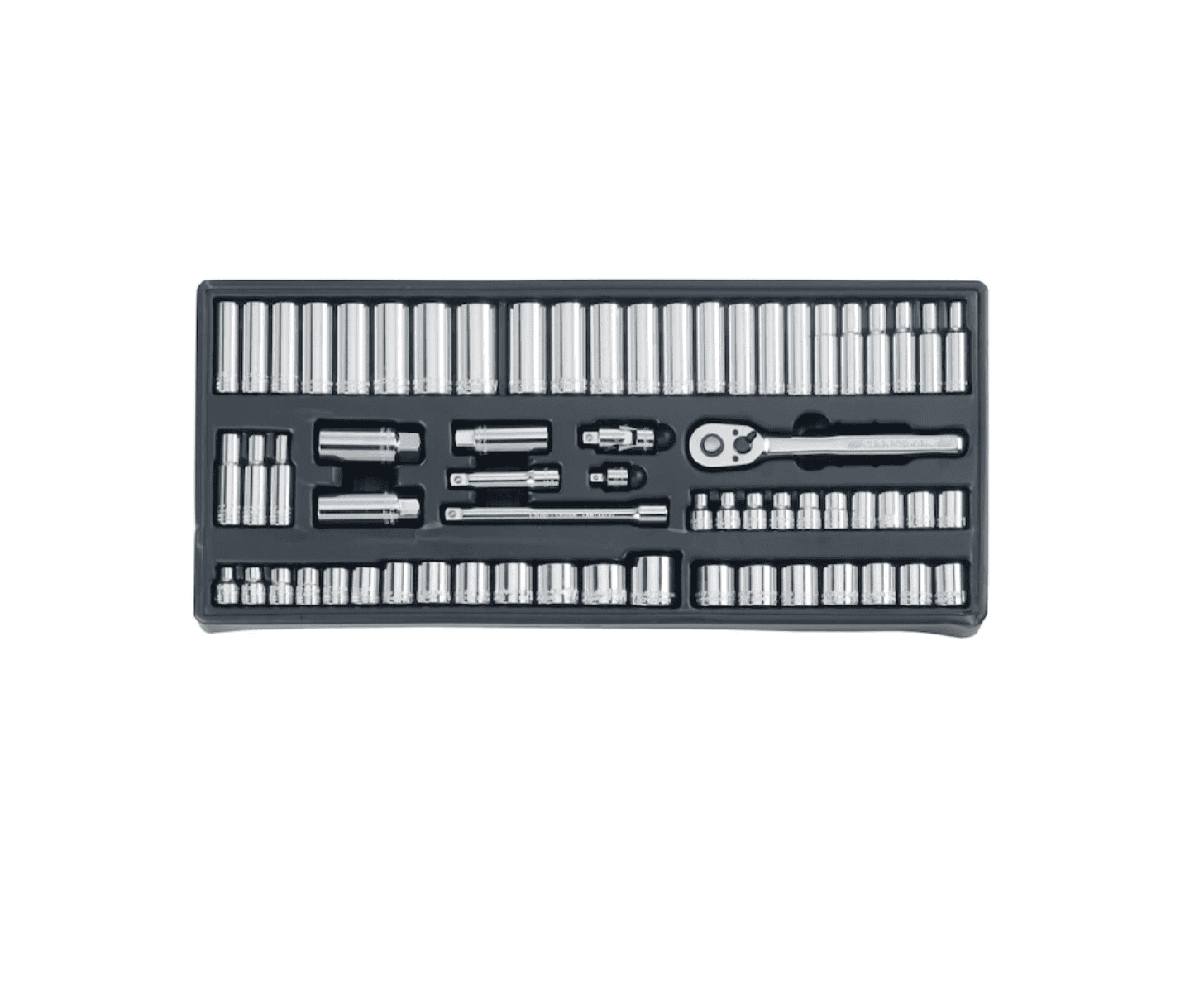 CRAFTSMAN CMMT45938 308-Piece Standard (SAE) and Metric Combination Polished Chrome Mechanics Tool Set (1/4-in; 3/8-in)