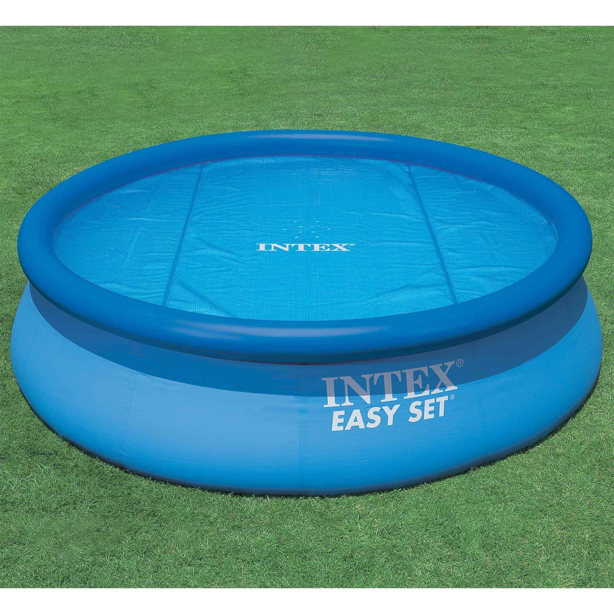 Intex 18 Foot Round Vinyl Solar Cover + 18 Foot UV Resistant Debris Cover