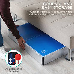 Best Choice Products 6x3ft Portable Ping Pong Table Game Set, Folding Indoor Outdoor Table Tennis w/ 2 Paddles, Balls