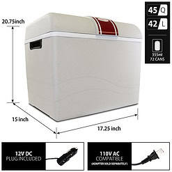 Koolatron TravelSaver P95 Thermoelectric Iceless 12V Cooler Warmer 42L