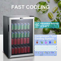 Galanz 4.5 Cu ft 152 Can Beverage Center Mini Fridge