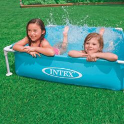 Intex Mini Frame Kiddie 4ft x 4ft x 12in Beginner Frame Swimming Pool (5 Pack)