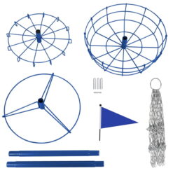 SmileMart 12-Chain Disc Golf Goal for Target Practice, Blue