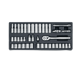 CRAFTSMAN CMMT45938 308-Piece Standard (SAE) and Metric Combination Polished Chrome Mechanics Tool Set (1/4-in; 3/8-in)