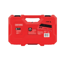 CRAFTSMAN CMMT16970 23-Piece Standard (SAE) and Metric Combination 1/2-in Drive Set 6-Point Impact Socket Set