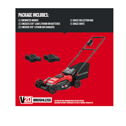 CRAFTSMAN CMCMW220P2 V20 20-volt Max Brushless 20-in Push Cordless Electric Lawn Mower 5 Ah (Battery & Charger Included)