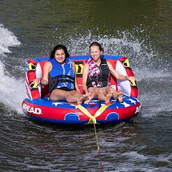 Airhead Patriot 2-Person Towable Kwik-Connect Chariot Style Tube with Tow Rope